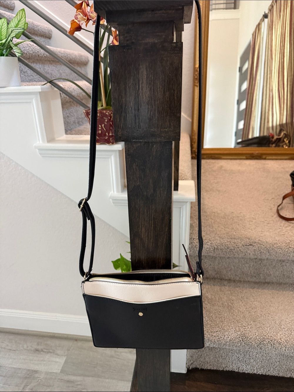 Call It Spring Black and Cream Crossbody Purse